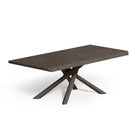 table ovale en bois noir 