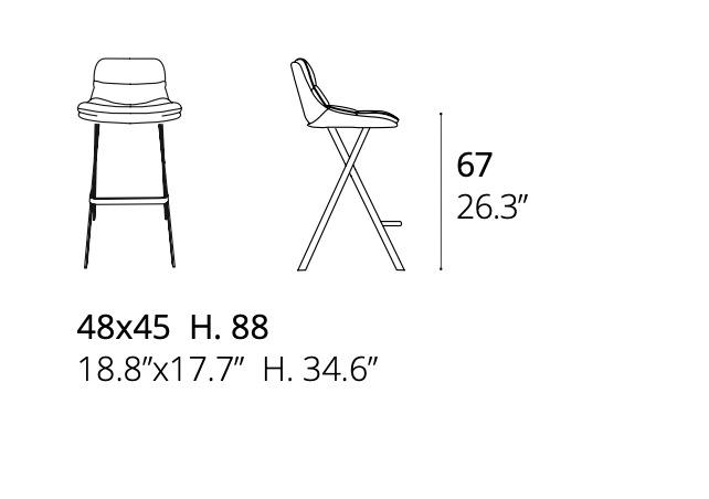 chaise bar design et confortable