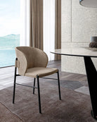 chaise design confortable cuir et metal 