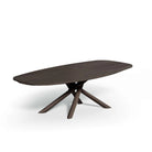 table ovale en bois noir 