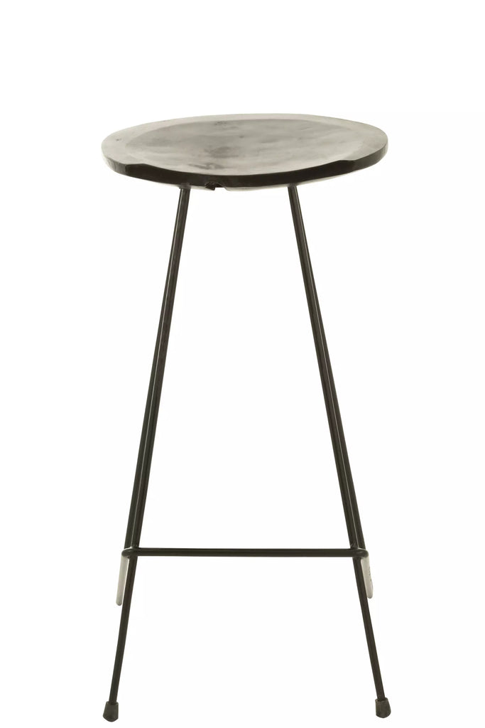 chaise-haute-tabouret-Noir-Bar-metal